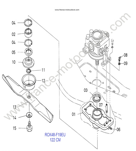 RCK48 - Poulie centre KUBOTA F1900