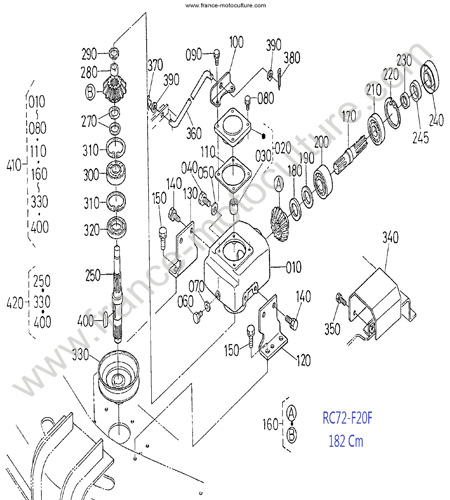 RC72F20F/Renvoi angle KUBOTA F2400