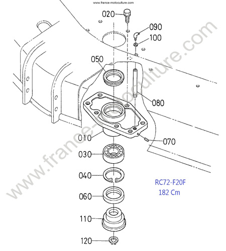RC72F20F/Support poulie KUBOTA F2400