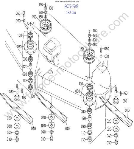 RC72F20F/Lames KUBOTA F2400