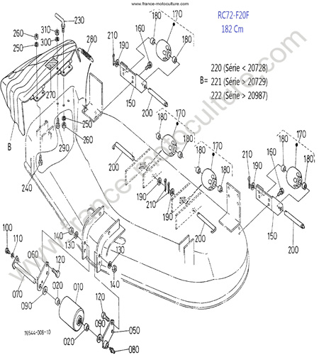 RC72F20F/Galets KUBOTA F2400