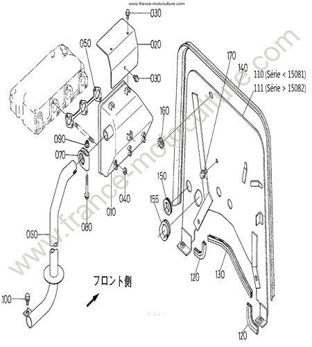Echappement KUBOTA F2400