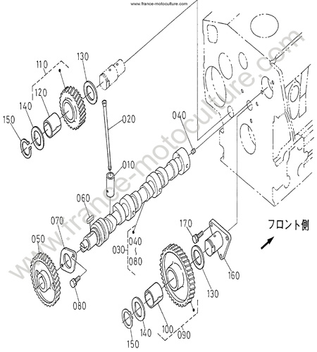 Arbre cames KUBOTA F2400