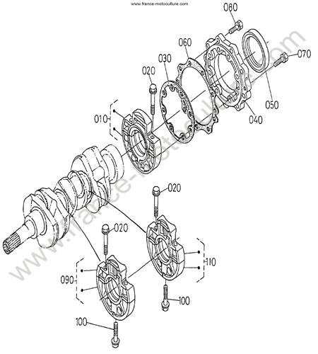 Palier vilebrequin KUBOTA F2400