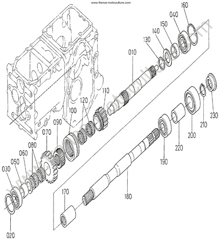 3/5 arbre KUBOTA F2400