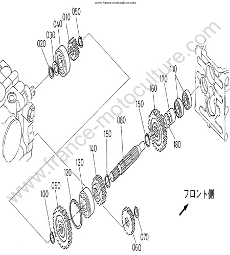 Quatrieme arbre KUBOTA F2400