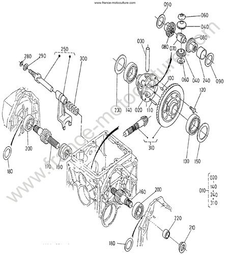 Differentiel AV KUBOTA F2400