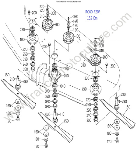 RC60F20F/Lames KUBOTA F2400