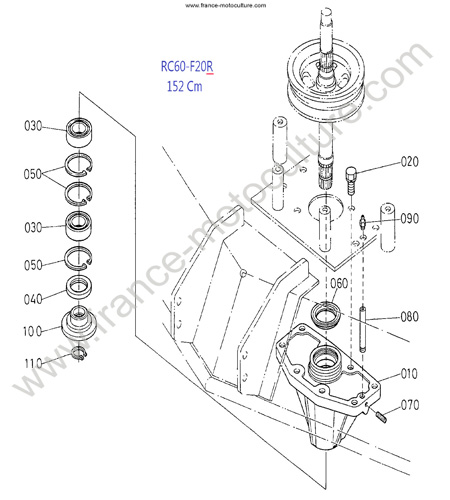RC60F20R/Support poulie KUBOTA F2400