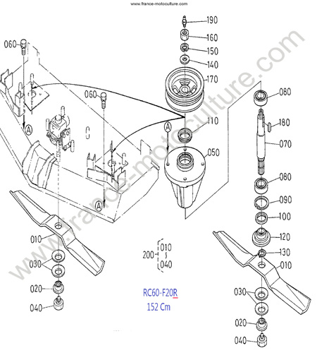 RC60F20R/Lame KUBOTA F2400