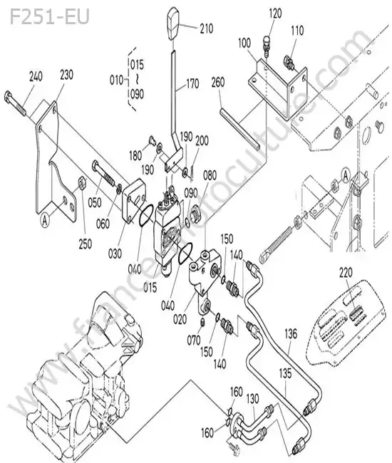 Distributeur (1 soupape / option) KUBOTA F251