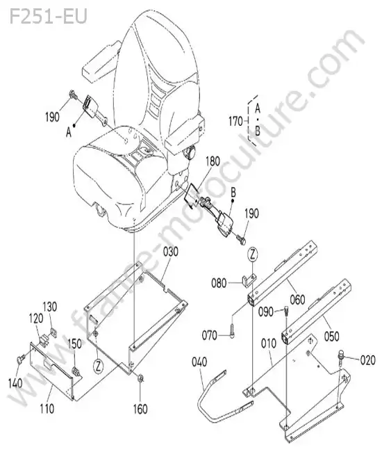 Support de siege KUBOTA F251