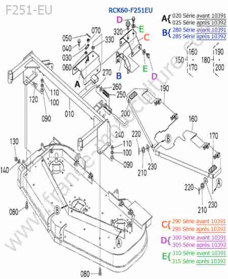 KUBOTA - F251 : RCK60 / couvercle