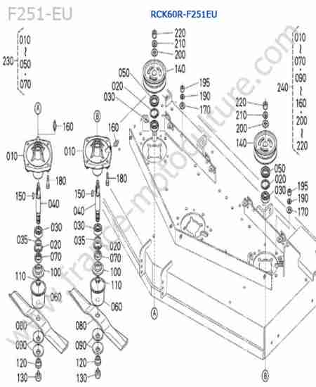 KUBOTA - F251 : RCK60R / lames