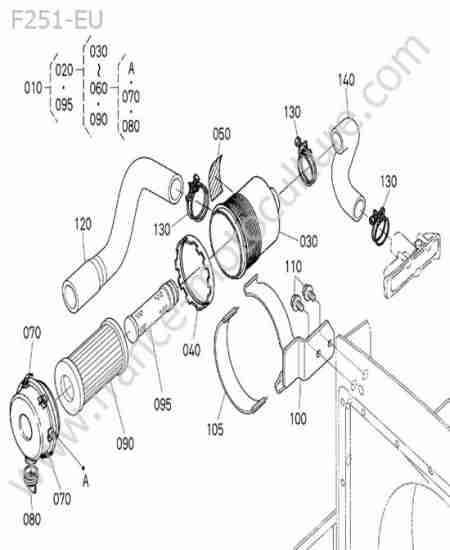 KUBOTA - F251 : Filtre a air