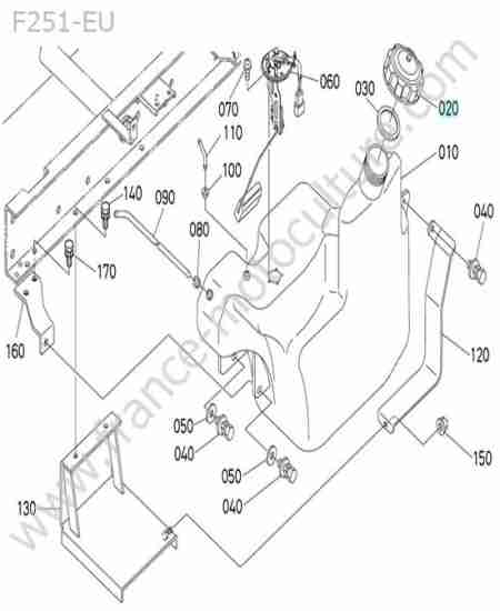 KUBOTA - F251 : Reservoir carburant