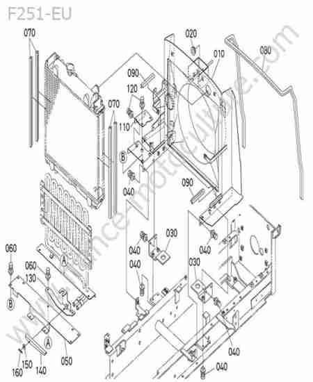 KUBOTA - F251 : Deflecteur radiateur