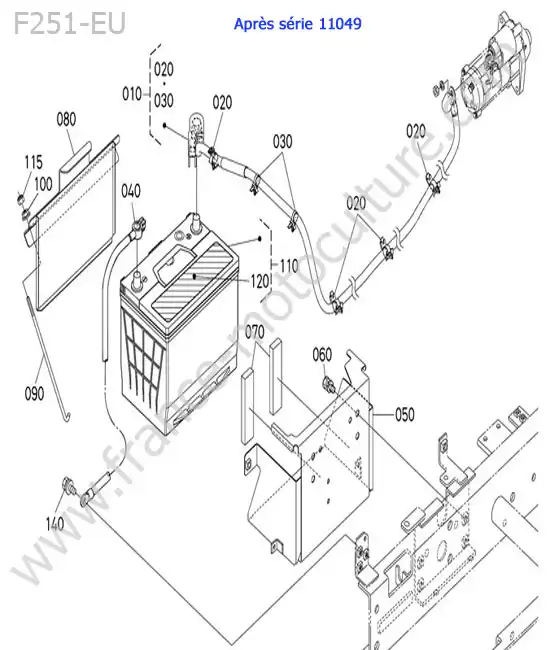 Batterie apres 11049 KUBOTA F251
