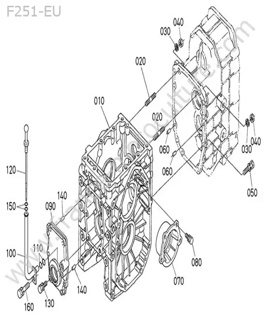 Carter differentiel arriere KUBOTA F251