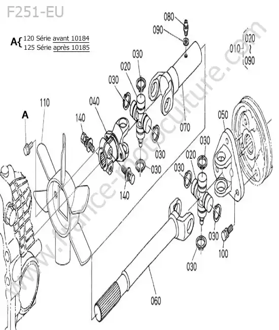 Cardan transmission KUBOTA F251