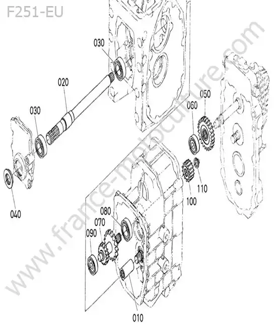 Arbre prise force KUBOTA F251