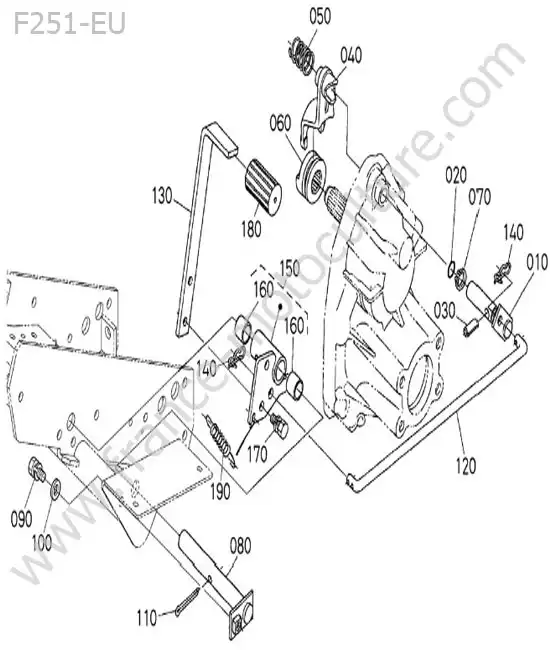 Verrouillage differentiel KUBOTA F251