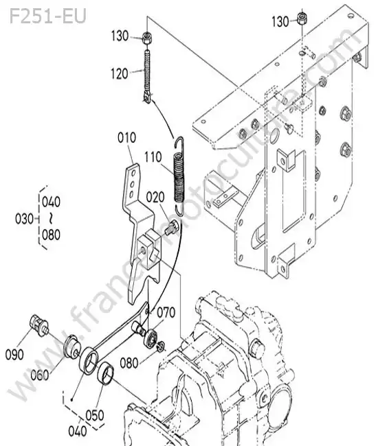 Commande avancement KUBOTA F251