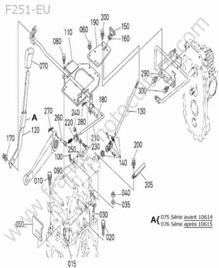 KUBOTA - F251 : Levier hydraulique