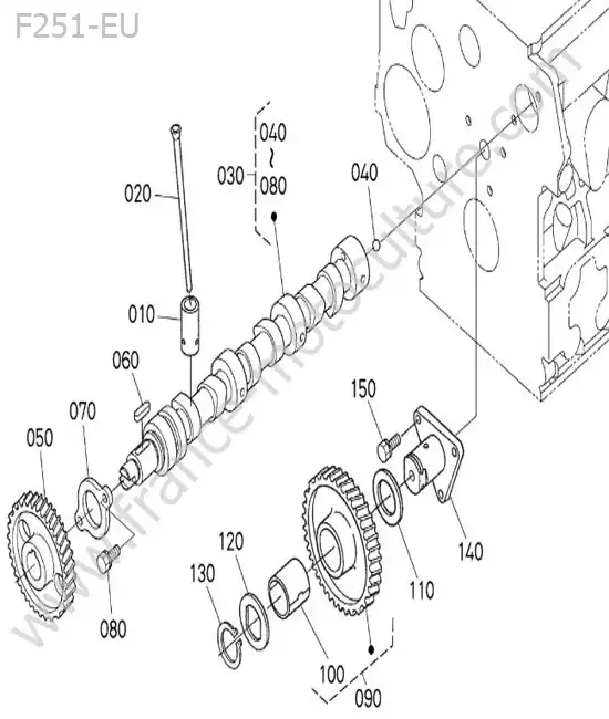 Arbre a cames KUBOTA F251