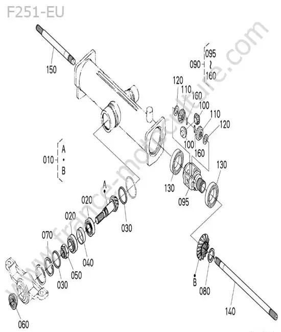 Differentiel arriere KUBOTA F251