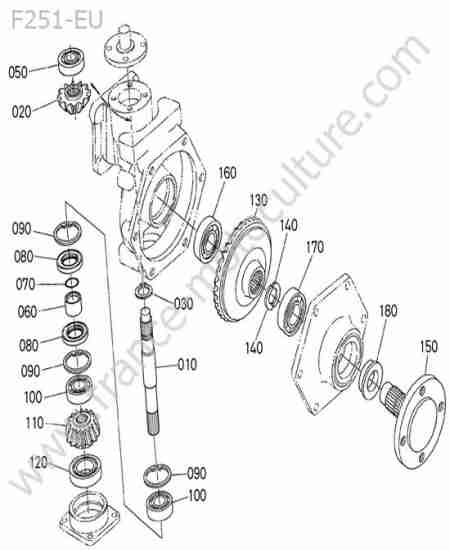 KUBOTA - F251 : Reducteur arriere