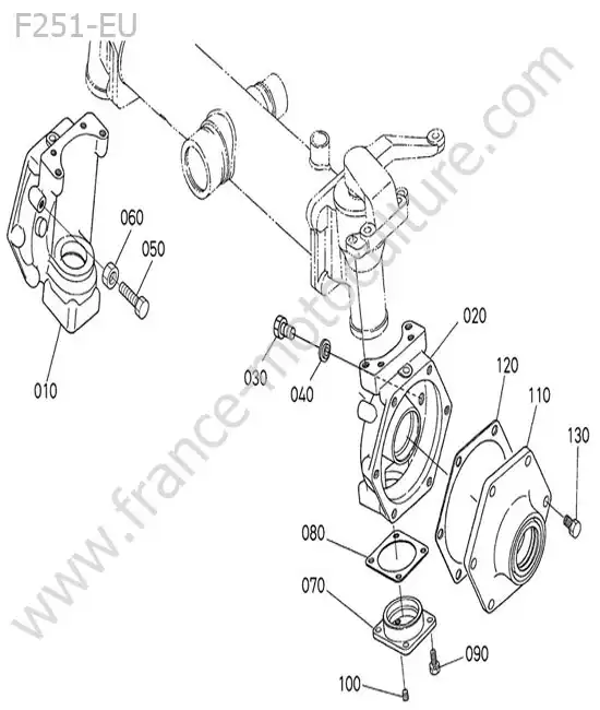 Carter reducteur arriere KUBOTA F251