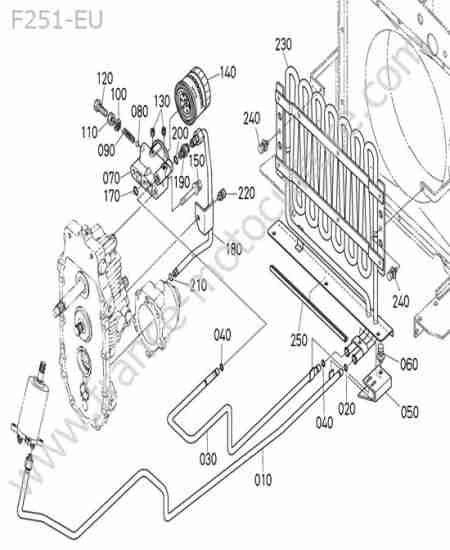KUBOTA - F251 : Refroidisseur huile