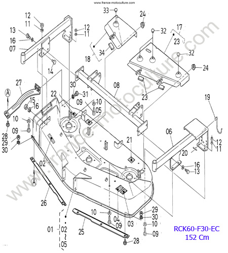 RCK60 plateau KUBOTA F2560