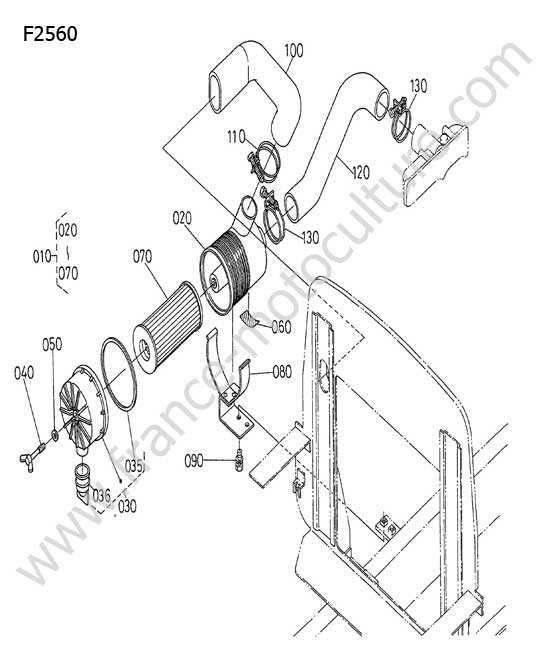 Filtre a air 1 KUBOTA F2560