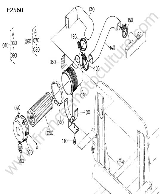 Filtre a air 2 KUBOTA F2560