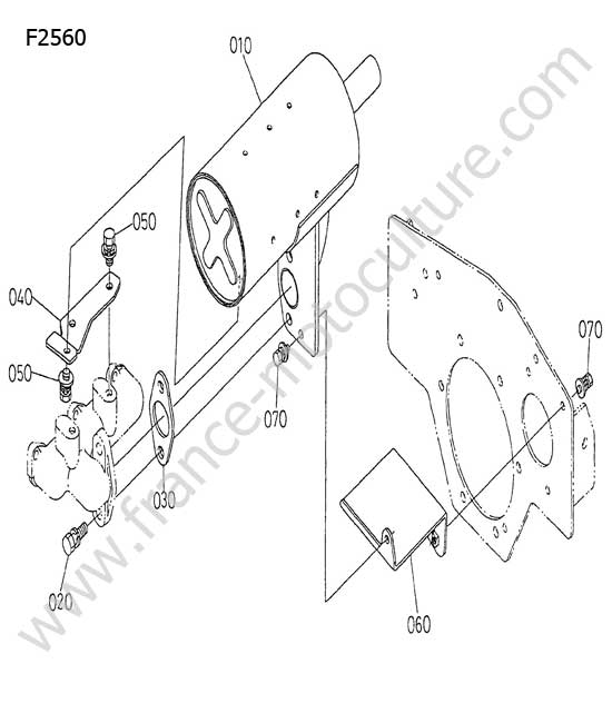 Echappement KUBOTA F2560