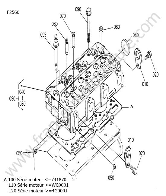 Culasse KUBOTA F2560