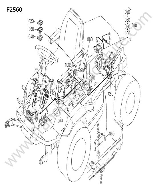 Fusibles - faisceau KUBOTA F2560