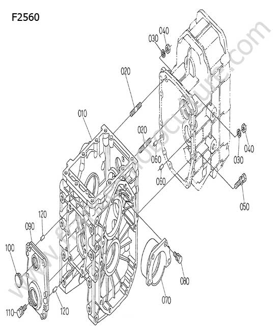 Carter differentiel KUBOTA F2560