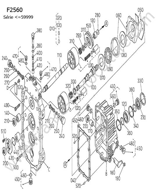 Pompe HST <=59999 KUBOTA F2560