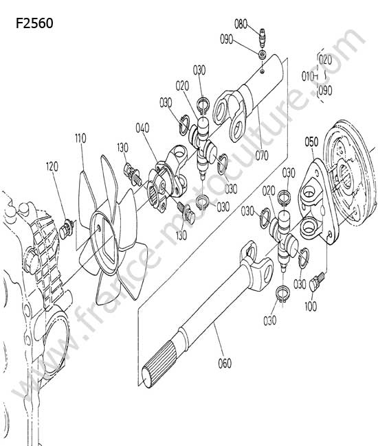 Cardan transmission KUBOTA F2560