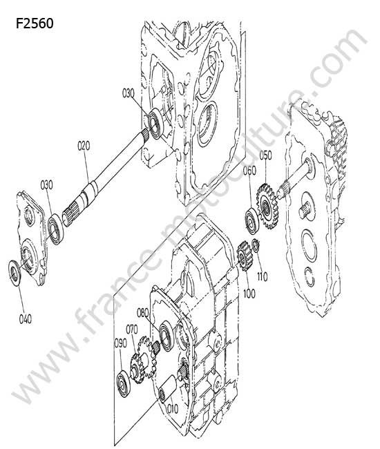 Arbre de prise de force KUBOTA F2560
