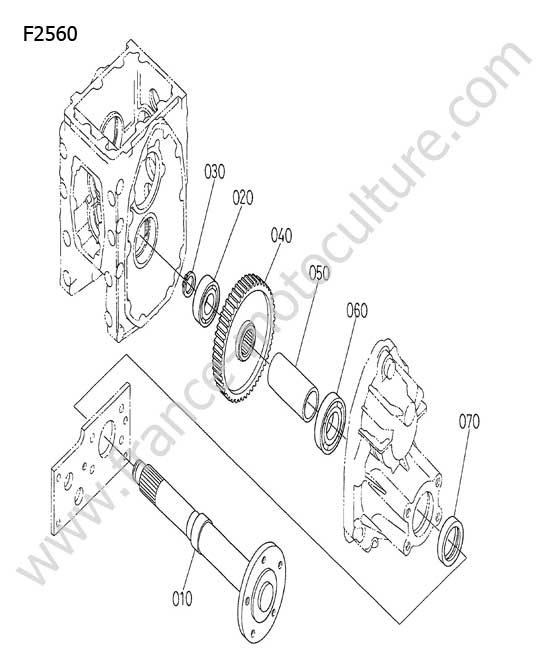 Arbre de roue avant KUBOTA F2560