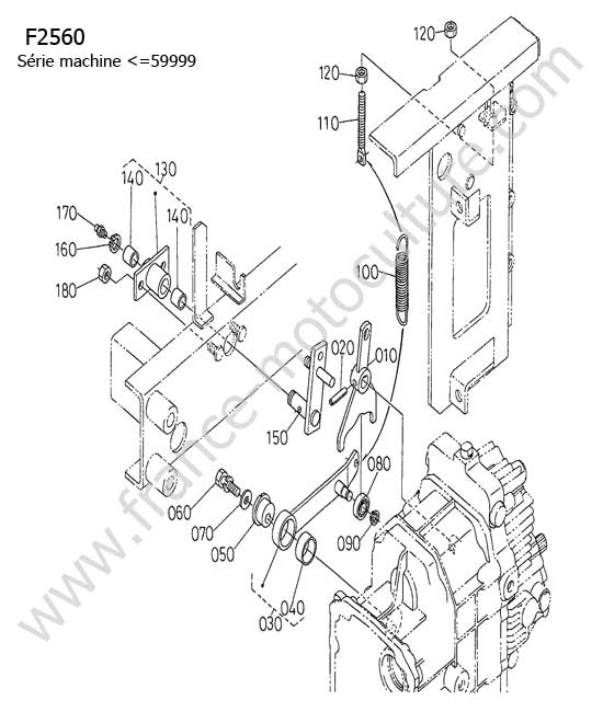 Levier de controle <=59999 KUBOTA F2560