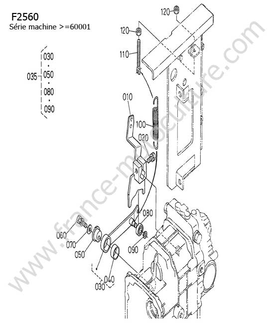 Levier de controle >=60001 KUBOTA F2560