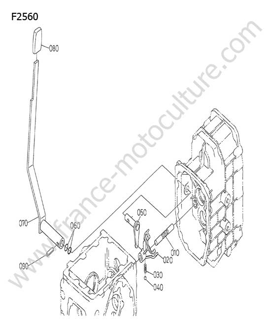 Levier changement gamme KUBOTA F2560