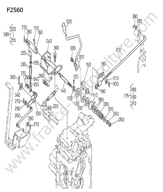 Levier regulateur avancement KUBOTA F2560