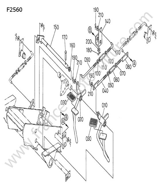 Pedale de frein separe KUBOTA F2560