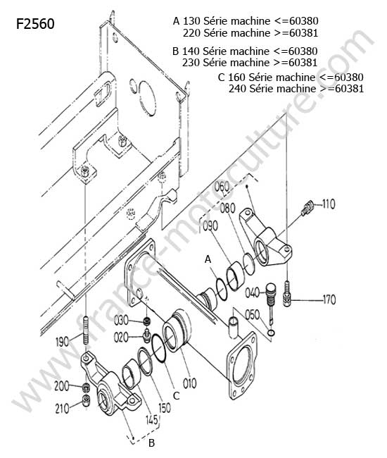 Carter differentiel arriere KUBOTA F2560